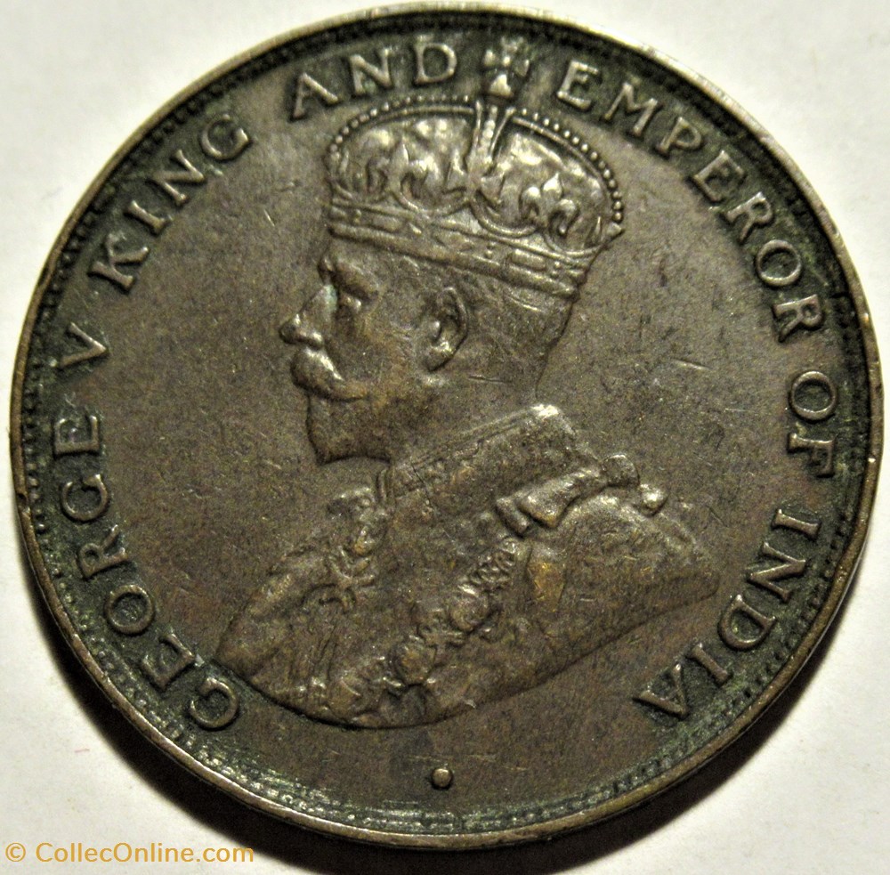 George V - One Cent 1926 - Hong Kong 2 monnaies monde george v one cent 1926 hong kong