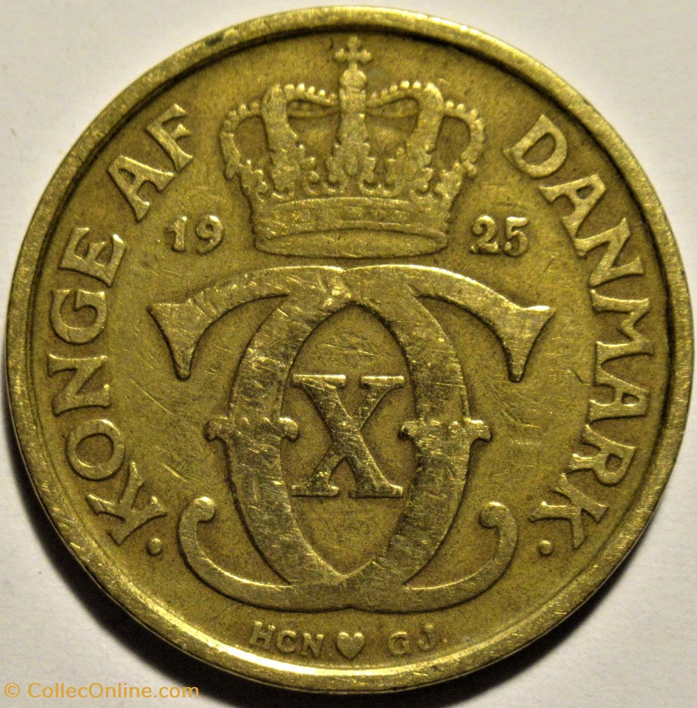 Christian X Denmark - 1 Krone 1925 monnaies monde danemark christian x denmark 1 krone 1925