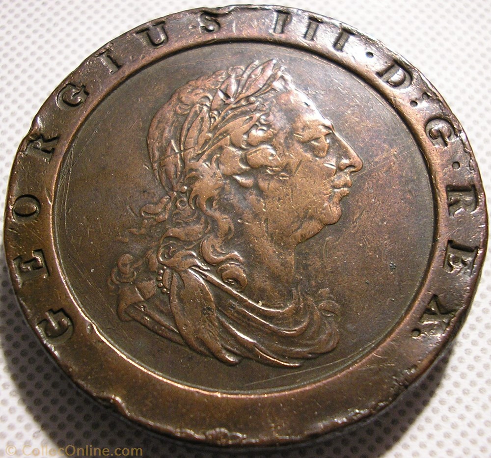 George III - 2 Pence "Cartwheel" 1797 Great Britain 3 monnaies monde royaume uni george iii 2 pence cartwheel 1797 great britain