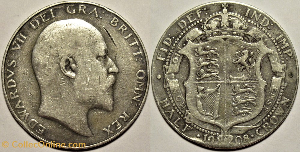 Edward VII - Half Crown 1908 - United Kingdom of G.B. monnaies monde royaume edward vii half crown 1908 united kingdom of g b
