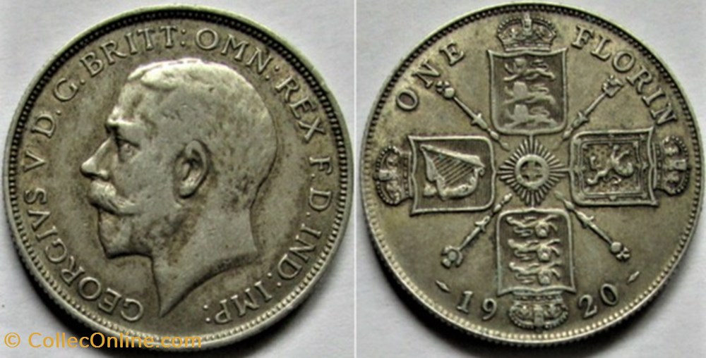 George V - One Florin 1920 - Great Britain monnaies monde royaume uni george v one florin 1920 great britain