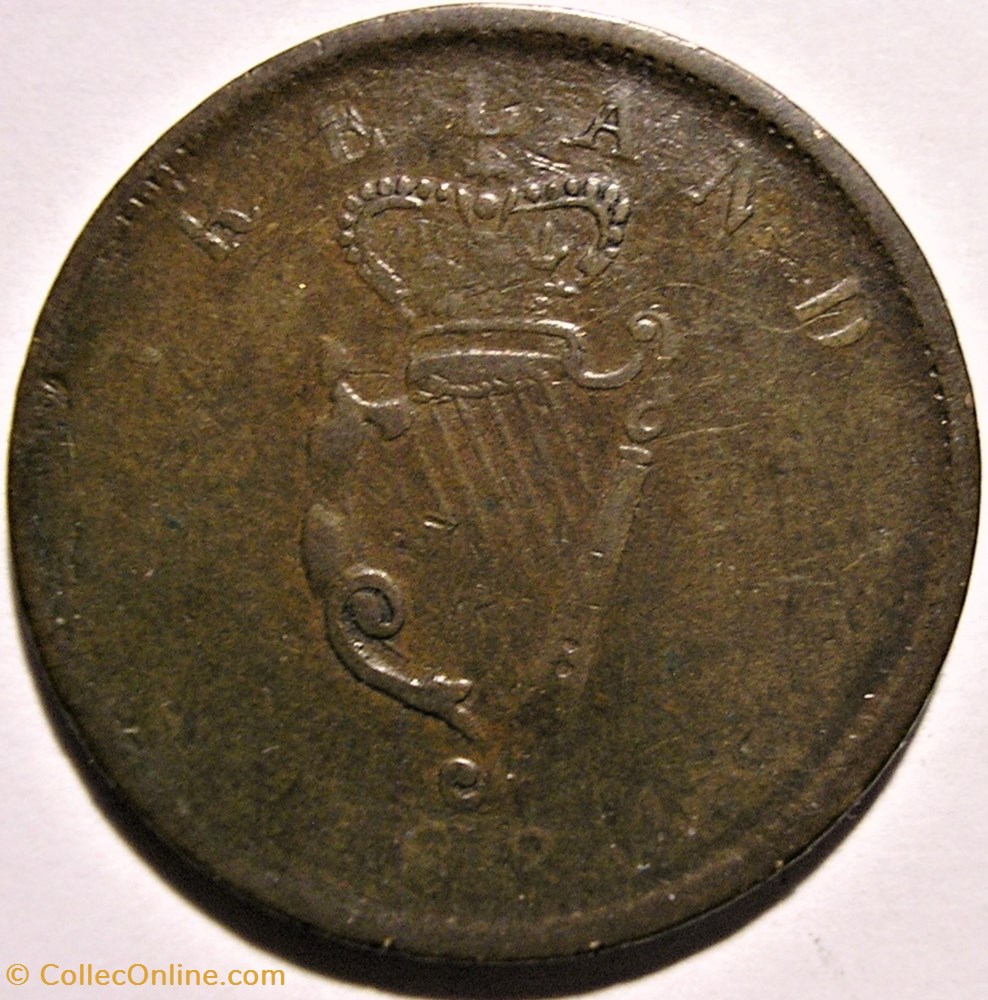 George IV - HalfPenny Token 1834 - Ireland 2 monnaie monde royaume uni george iv halfpenny token 1834 ireland