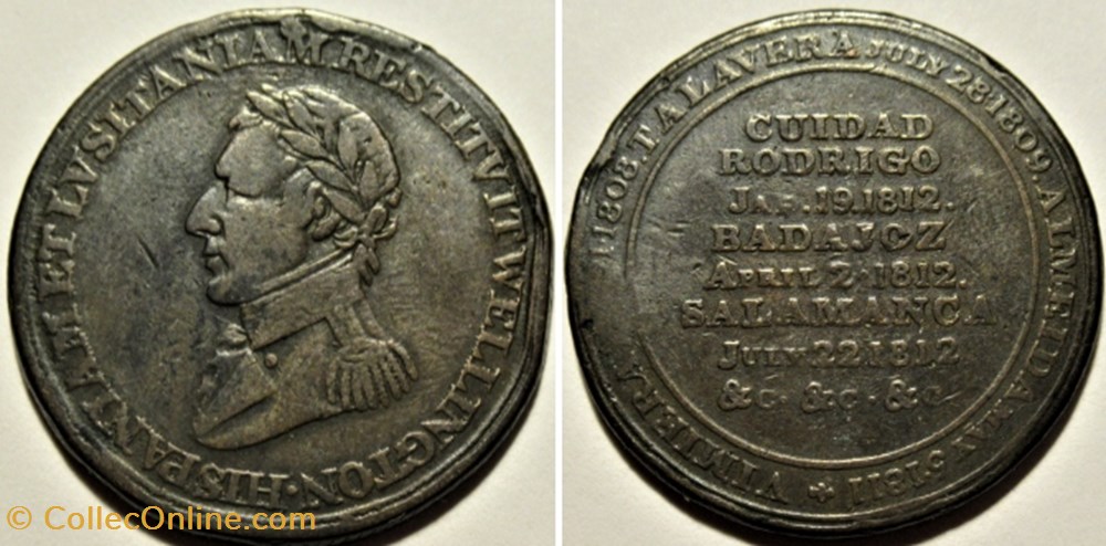 Wellington - HalfPenny 1812, Peninsular token to Salamanca monnaies monde canada wellington halfpenny 1812 peninsular token to salamanca