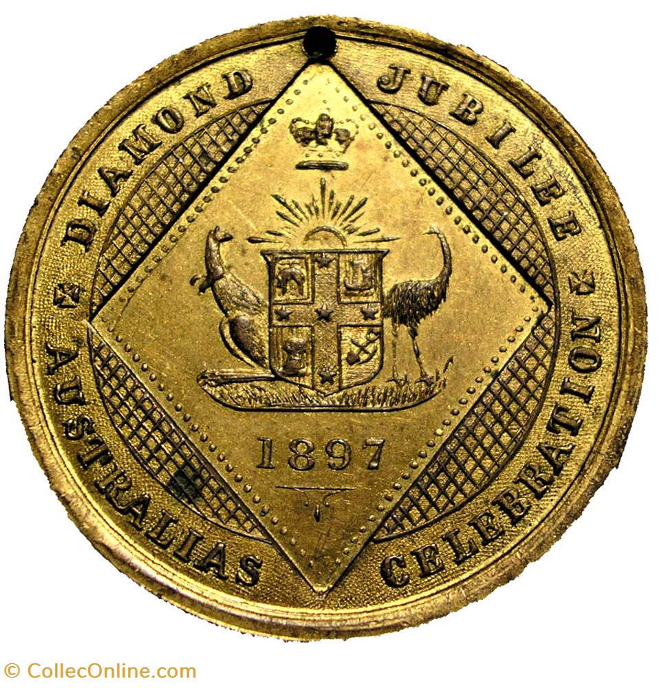monnaie jeton mereaux victoria 1897 diamond jubilee celebration medal australia