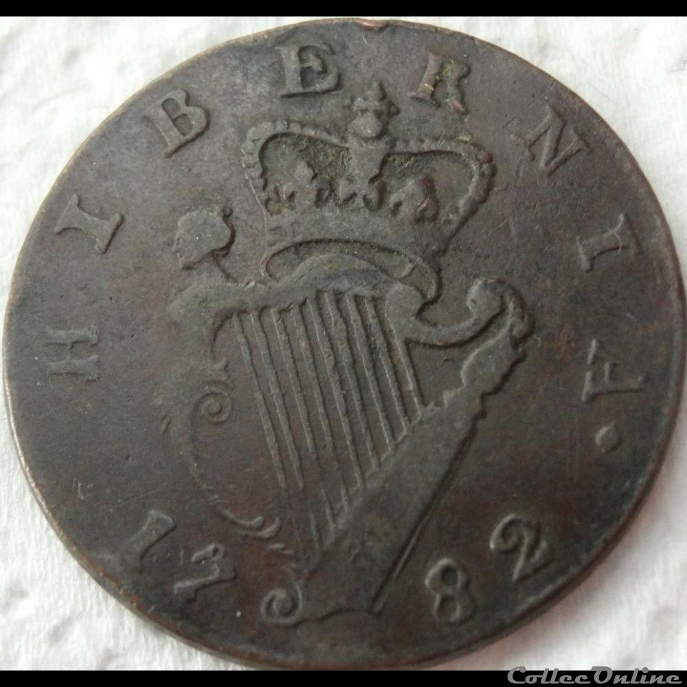 適当な価格 George - Hibernia Penny, Half 1782 III Coins - Britain Great of コレクション