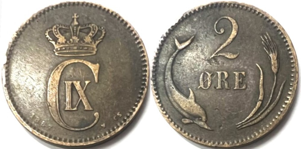 monnaies monde danemark christian ix denmark 2 re 1887