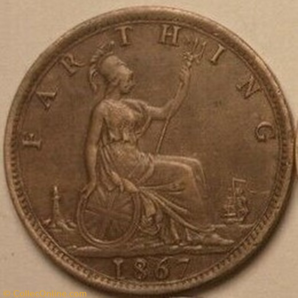 Victoria - One Farthing 1867 - Kingdom of Great Britain monnaie monde royaume uni victoria one farthing 1867 kingdom of great britain