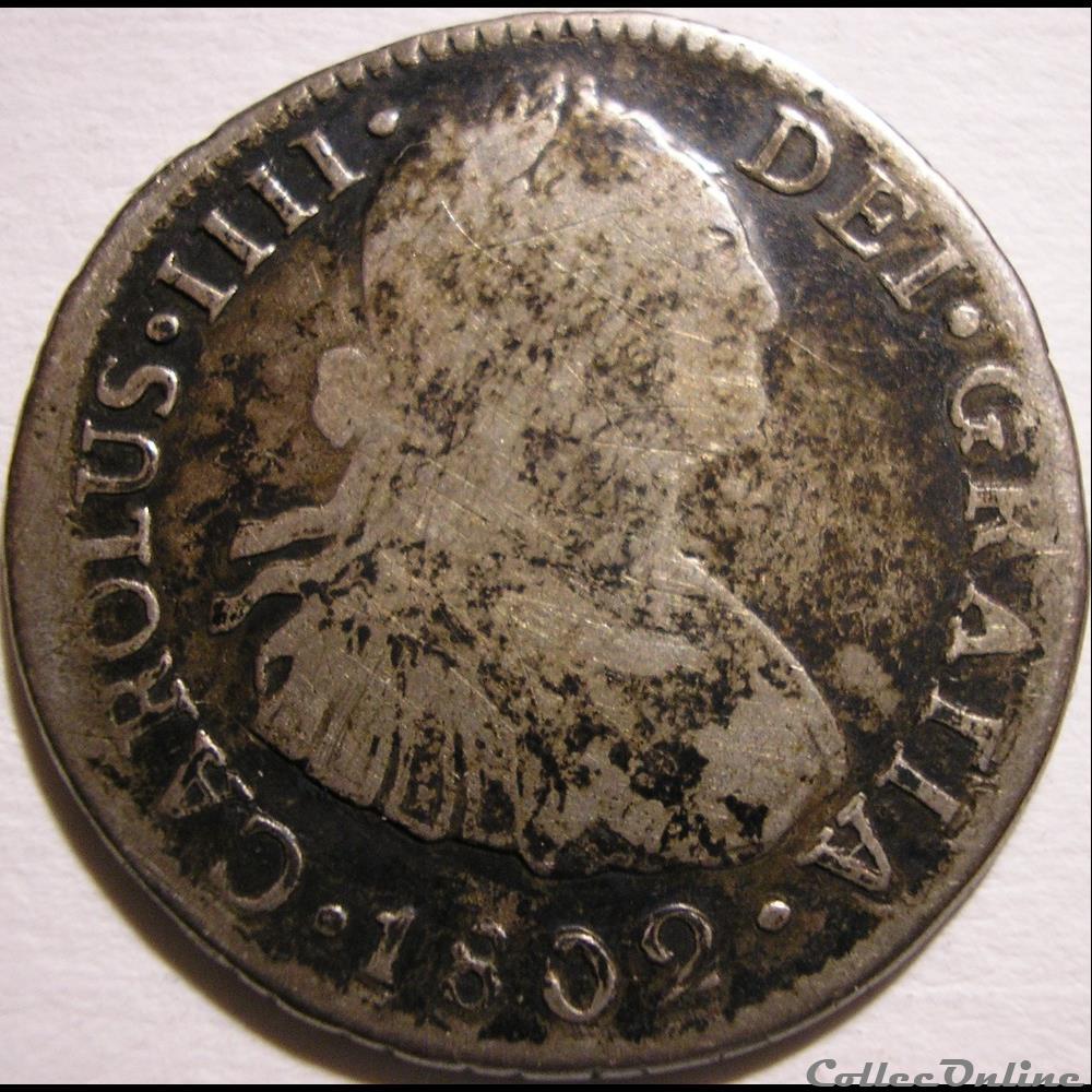 Peru - 2 Reales 1802 Lima - Carlos IV de España monnaies monde perou peru 2 reales 1802 lima carlos iv de espana