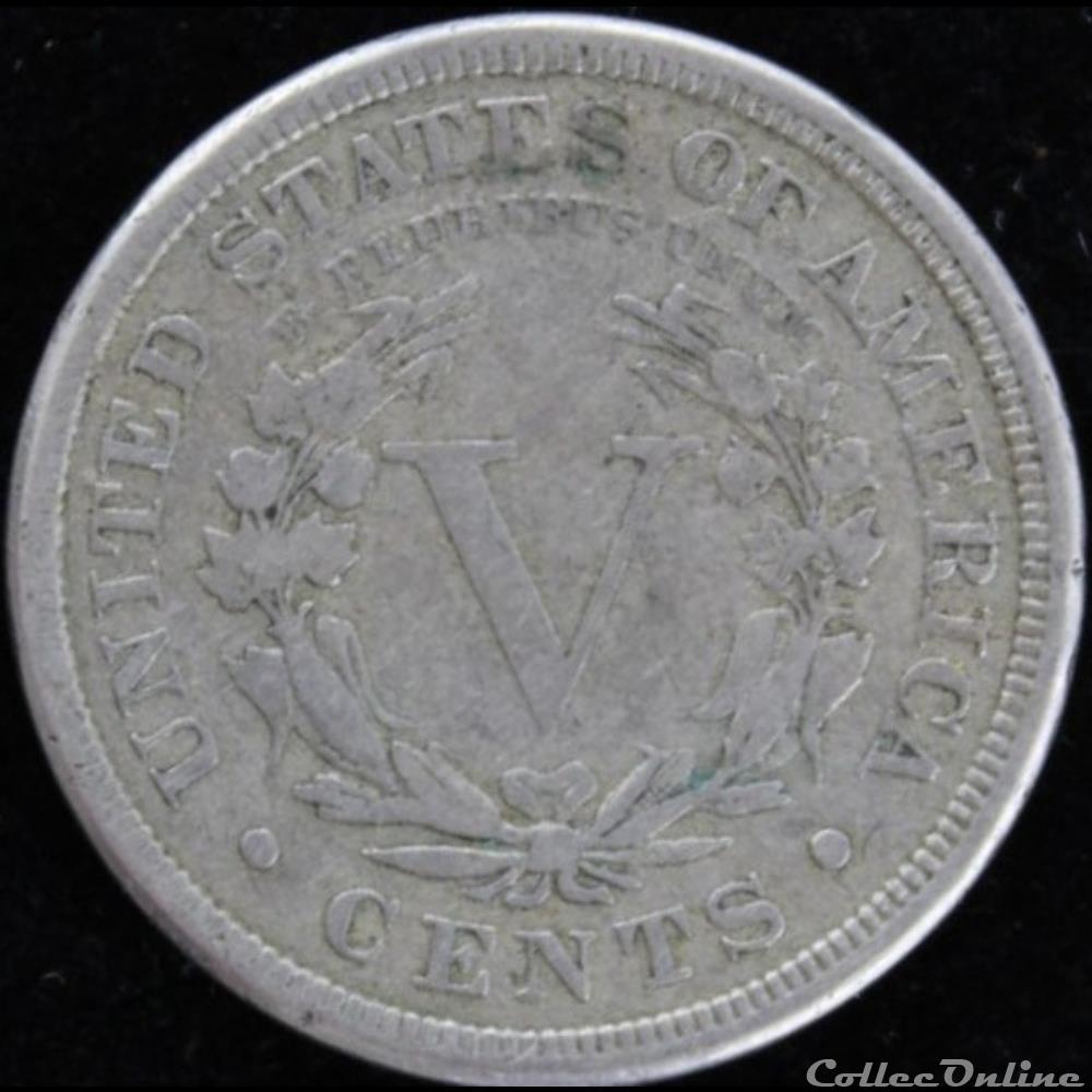 1885 5 Cents monnaie monde etat uni 1885 5 cents