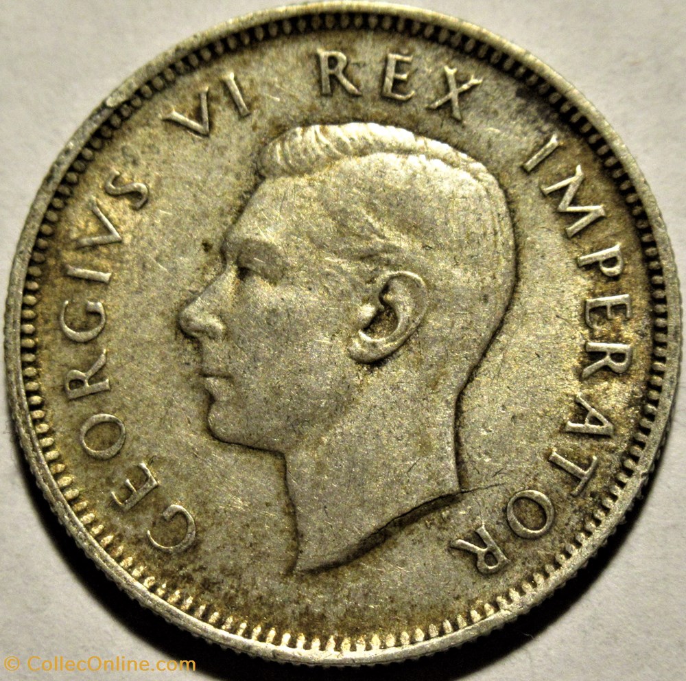 George VI - 1 Shilling 1943 - South Africa 2 monnaies monde afrique du sud george vi 1 shilling 1943 south africa