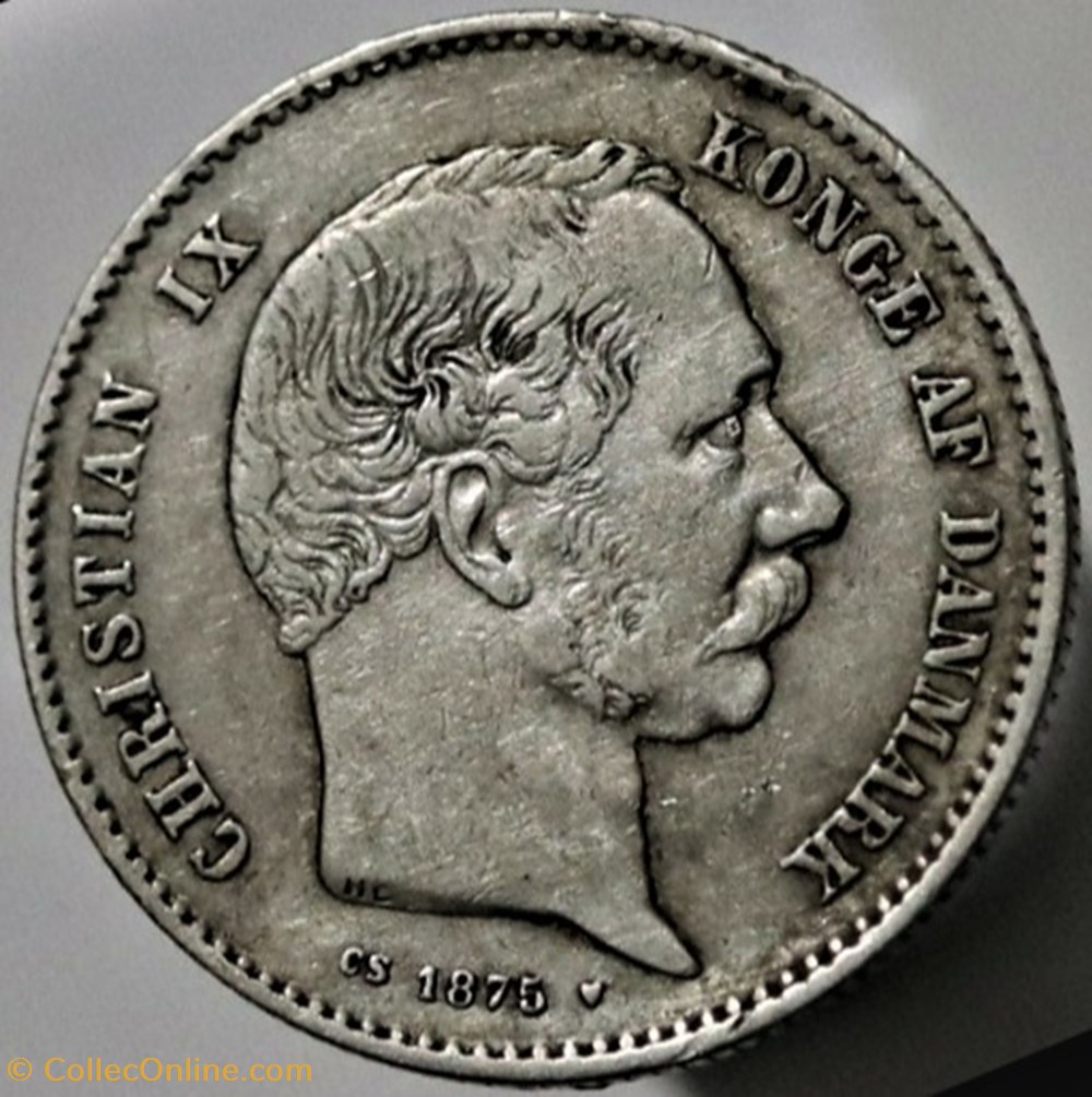 monnaies monde danemark christian ix denmark 1 krone 1875