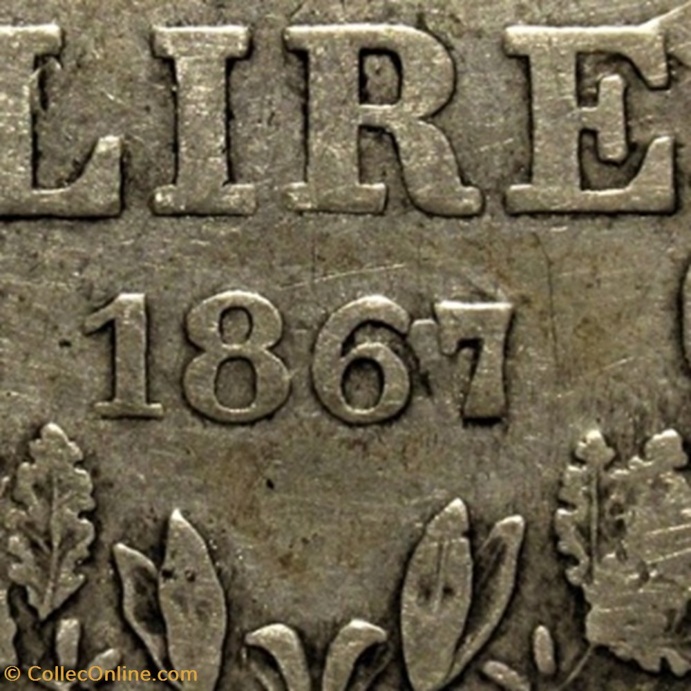 Pio IX, Papa - 2 Lire 1869, Anno XXIV - Vaticano 4 monnaies monde pio ix papa 2 lire 1869 anno xxiv vaticano