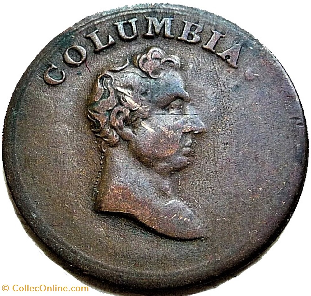 ca.1820' One Farthing, Columbia (ex.2) monnaies monde canada ca 1820 one farthing columbia ex 2