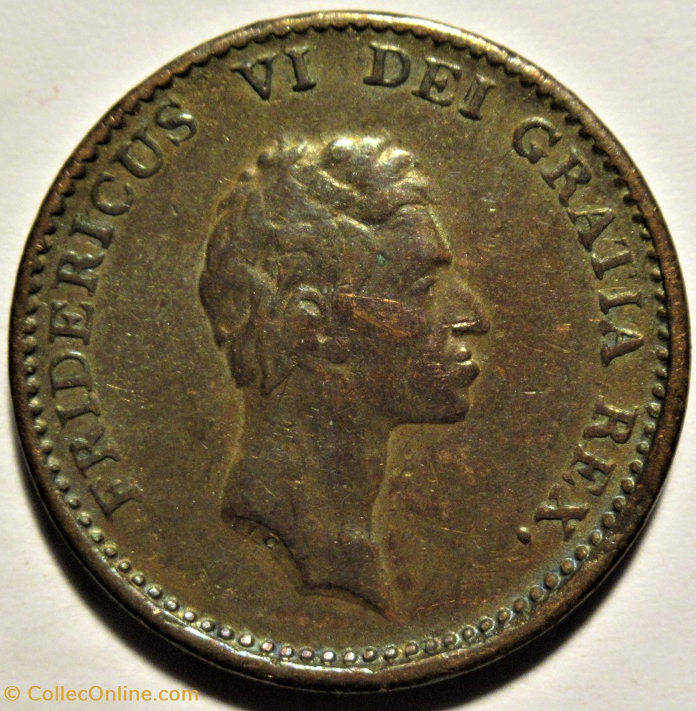 Frederik VI Denmark - 1 Rigsbankskilling 1813 monnaies monde danemark frederik vi denmark 1 rigsbankskilling 1813