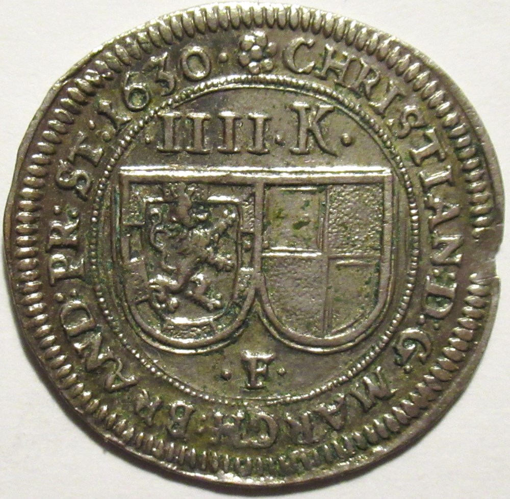 Christian - 4 Kreuzer 1630 - Margraviate of Brandenburg-Bayreuth monnaies europe medievale saint empire romain germanique christian 4 kreuzer 1630 margraviate of brandenburg bayreuth