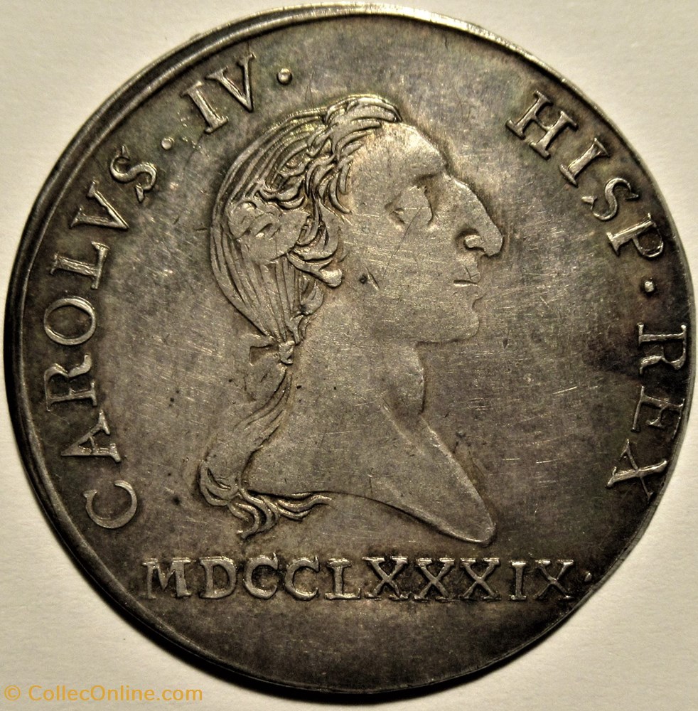 1789 Barcelona, Medalla de la Proclamación Carlos IV de España 2 medailles espagne 1789 barcelona medalla de la proclamacion carlos iv de espana