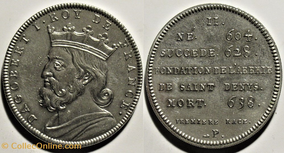 monnaies paranumismatique jetons poids dagobert i 628 638 roi des francs jeton serie des rois de france