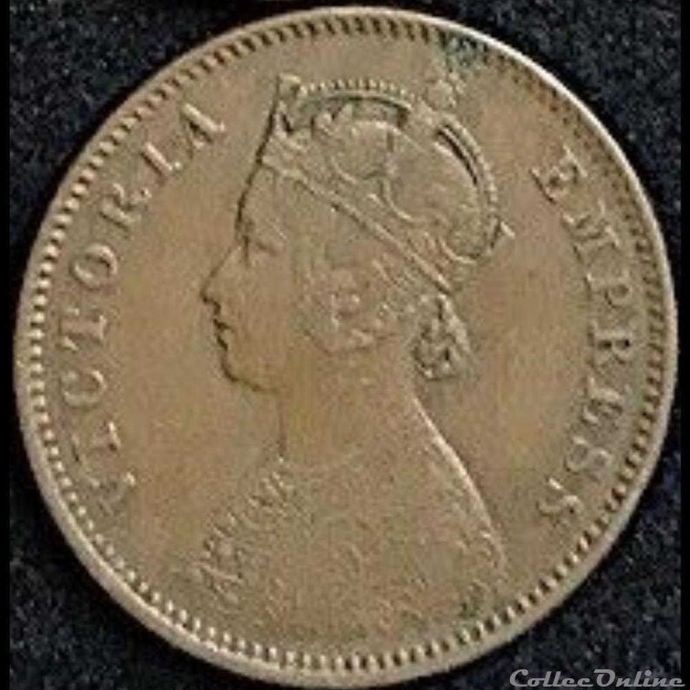 Victoria - One Quarter Anna 1884 - British India monnaie monde inde victoria one quarter anna 1884 british india