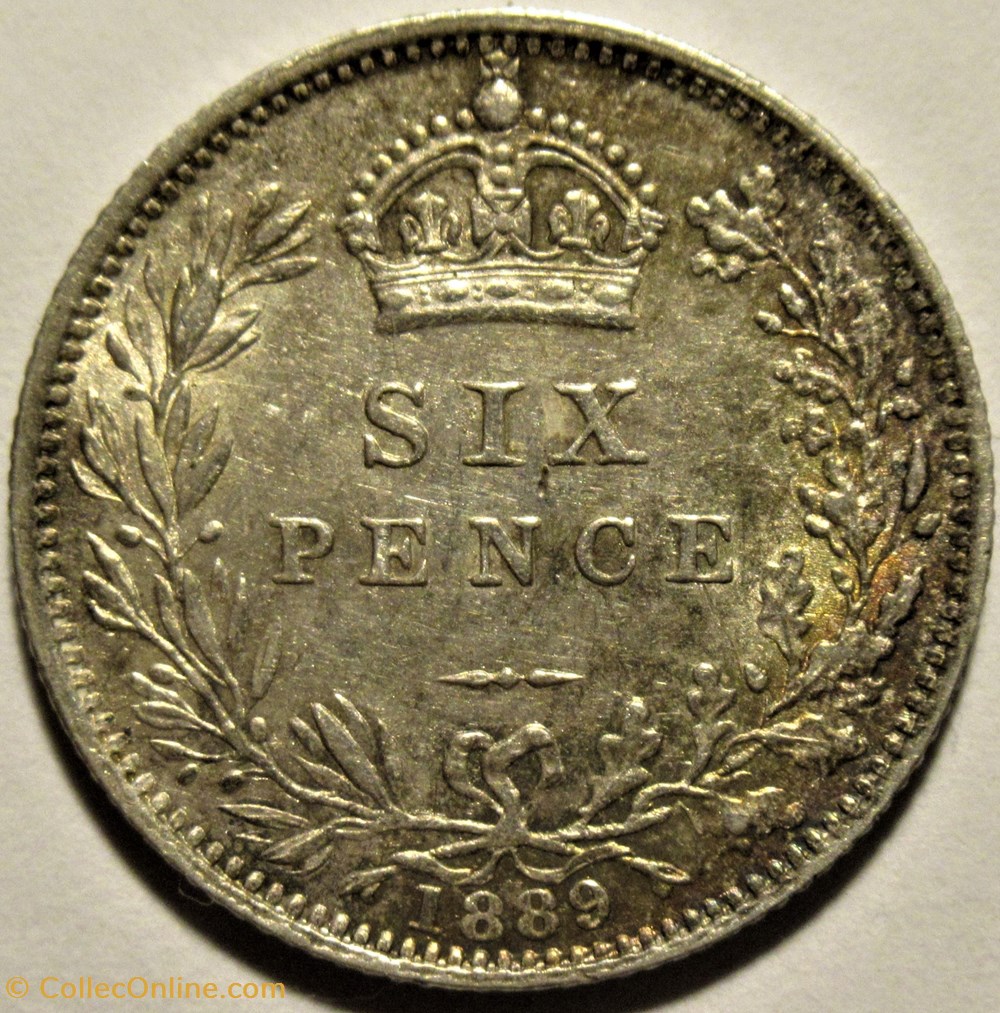 Victoria - Jubilee Sixpence 1889 - Kingdom of Great Britain (ex.2) 3 monnaies monde royaume uni victoria jubilee sixpence 1889 kingdom of great britain ex 2