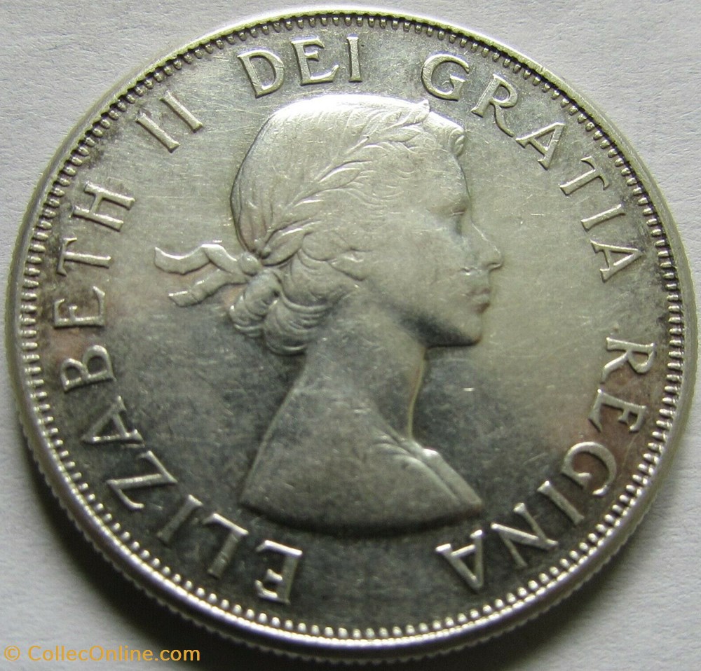 Elizabeth II - 50 Cents 1959 monnaies monde canada elizabeth ii 50 cents 1959