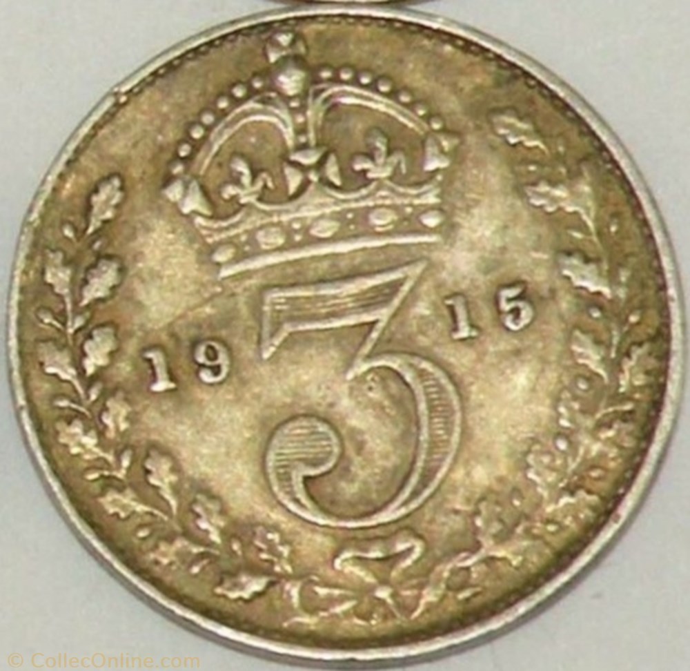 monnaie monde royaume george v 3 pence 1915 united kingdom ex 1
