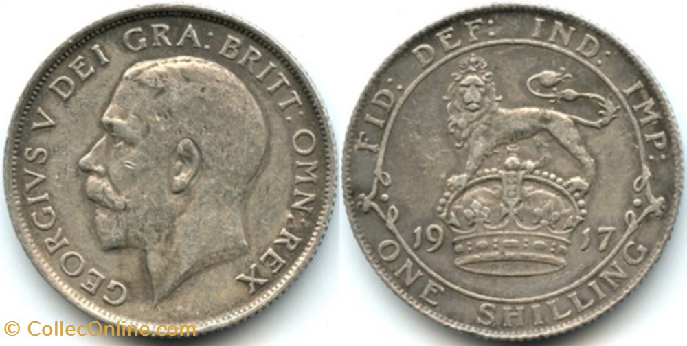 George V - One Shilling 1917 - Great Britain monnaies monde royaume uni george v one shilling 1917 great britain