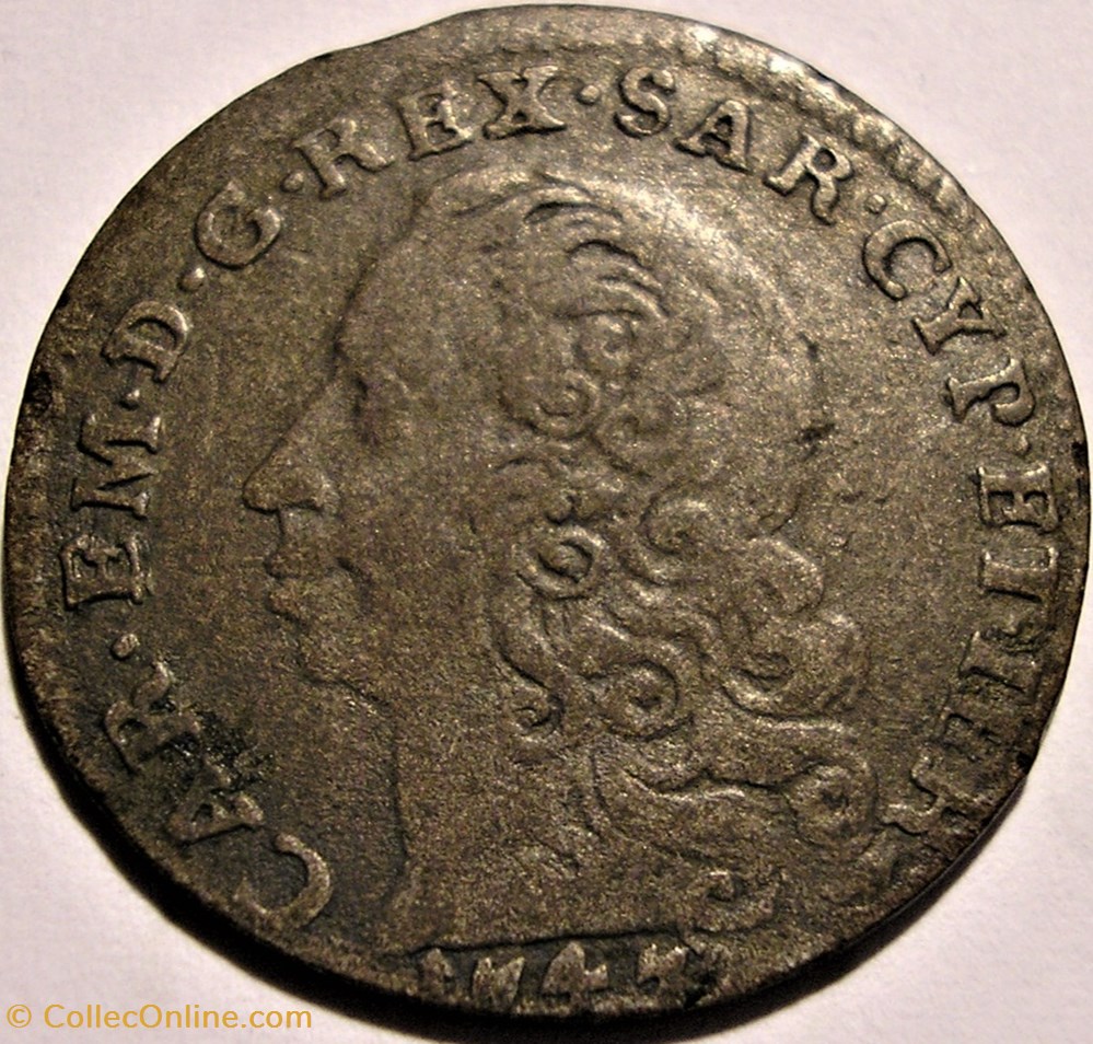 1747 Regno di Sardegna - 5 Soldi - Carlo Emanuele III monnaies monde italie 1747 regno di sardegna 5 soldi carlo emanuele iii