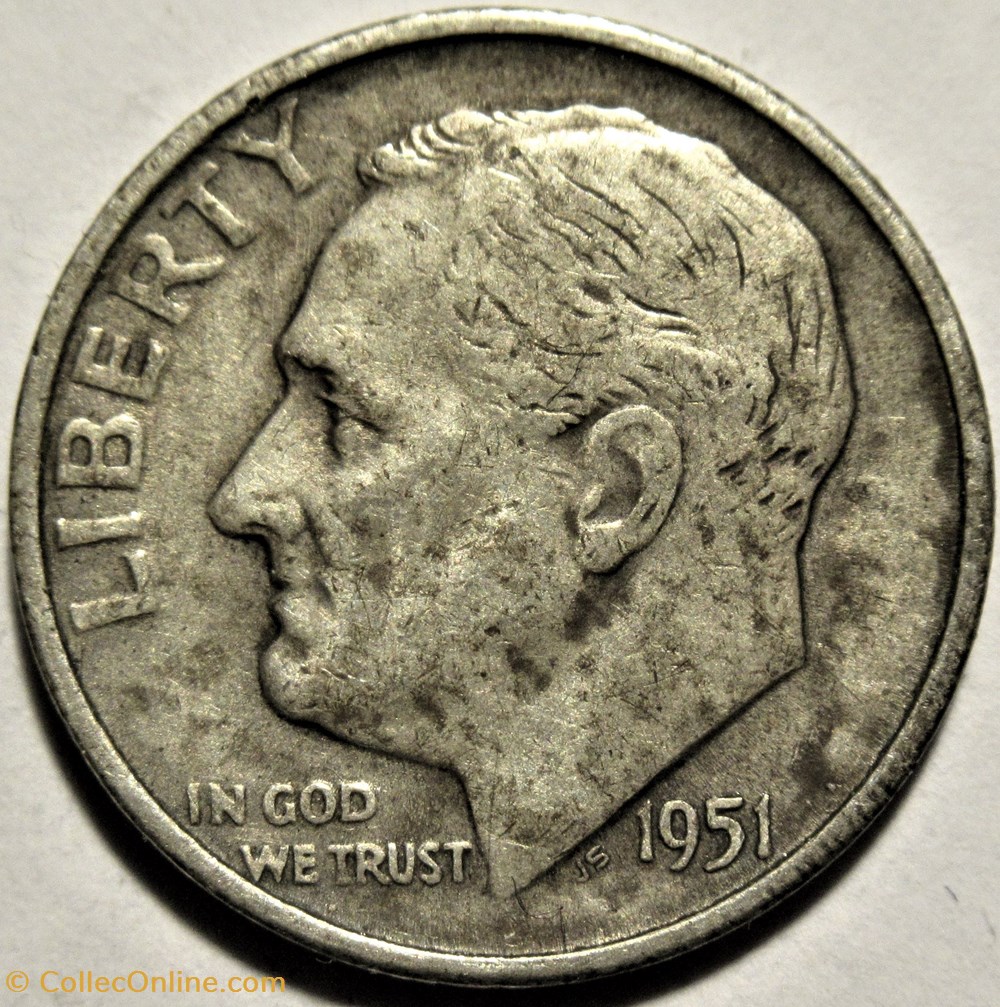 1951 San Francisco Dime monnaies monde etats unis 1951 san francisco dime