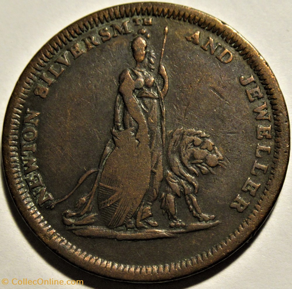 1811 - Half Penny Token - Newton Jeweller, Norwich, England monnaies monde royaume uni 1811 half penny token newton jeweller norwich england