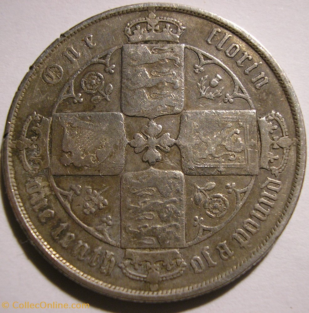 Victoria - One Florin 1874 - Kingdom of Great Britain monnaies monde royaume uni victoria one florin 1874 kingdom of great britain