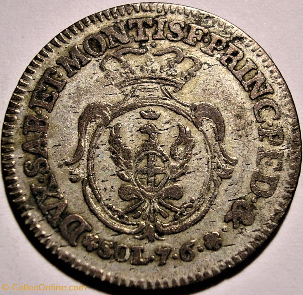 1755 Royaume de Sardaigne - 7,6 Soldi - Charles-Emmanuel III monnaie monde italie 1755 royaume de sardaigne 7 6 soldi charles emmanuel iii