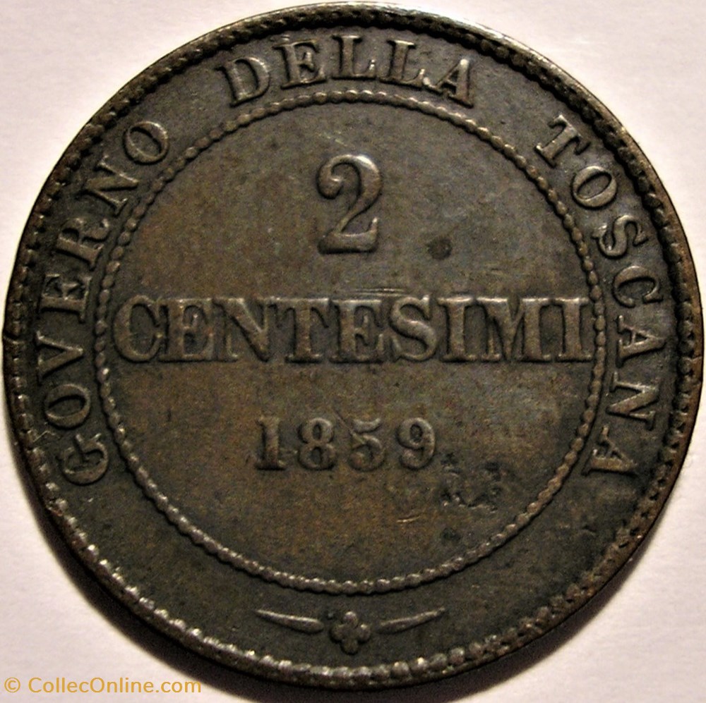 1859 Province Unite del Centro Italia, 2 Centesimi - Vittorio Emanuele of Sardinia monnaie monde italie 1859 province unite del centro italia 2 centesimi vittorio emanuele of sardinia