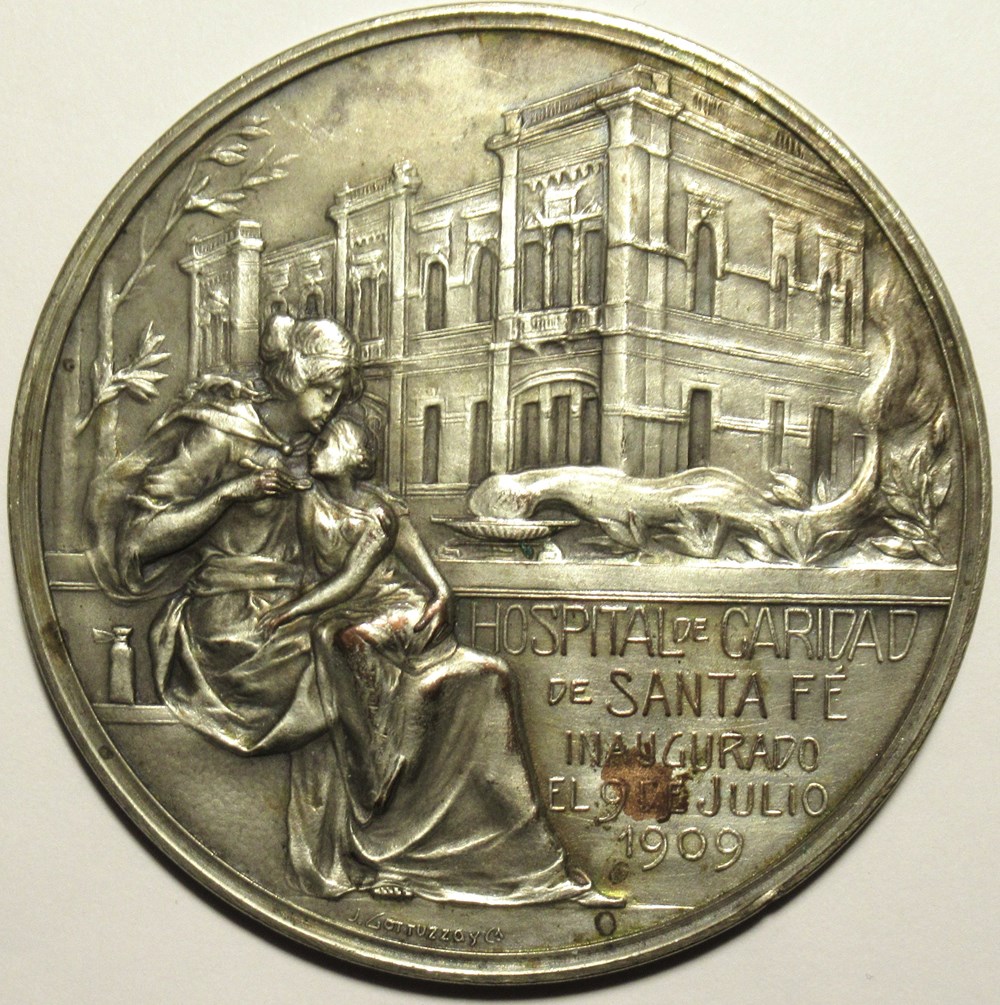 medailles argentine argentina medal 1909 inauguration of the santa fe charity hospital