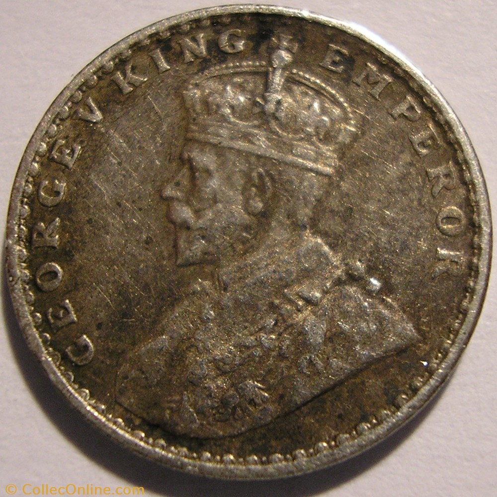George V - 2 Annas 1915 Calcutta - British India monnaie monde inde george v 2 annas 1915 calcutta british india