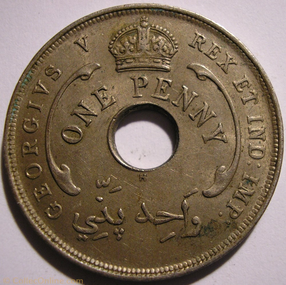 monnaies monde afrique occidentale britannique george v 1 penny 1915 west africa