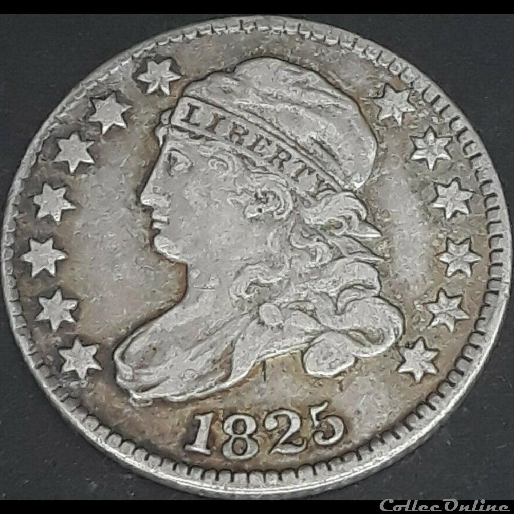1825 Dime - 10 Cents 4 monnaie monde etat uni 1825 dime 10 cents
