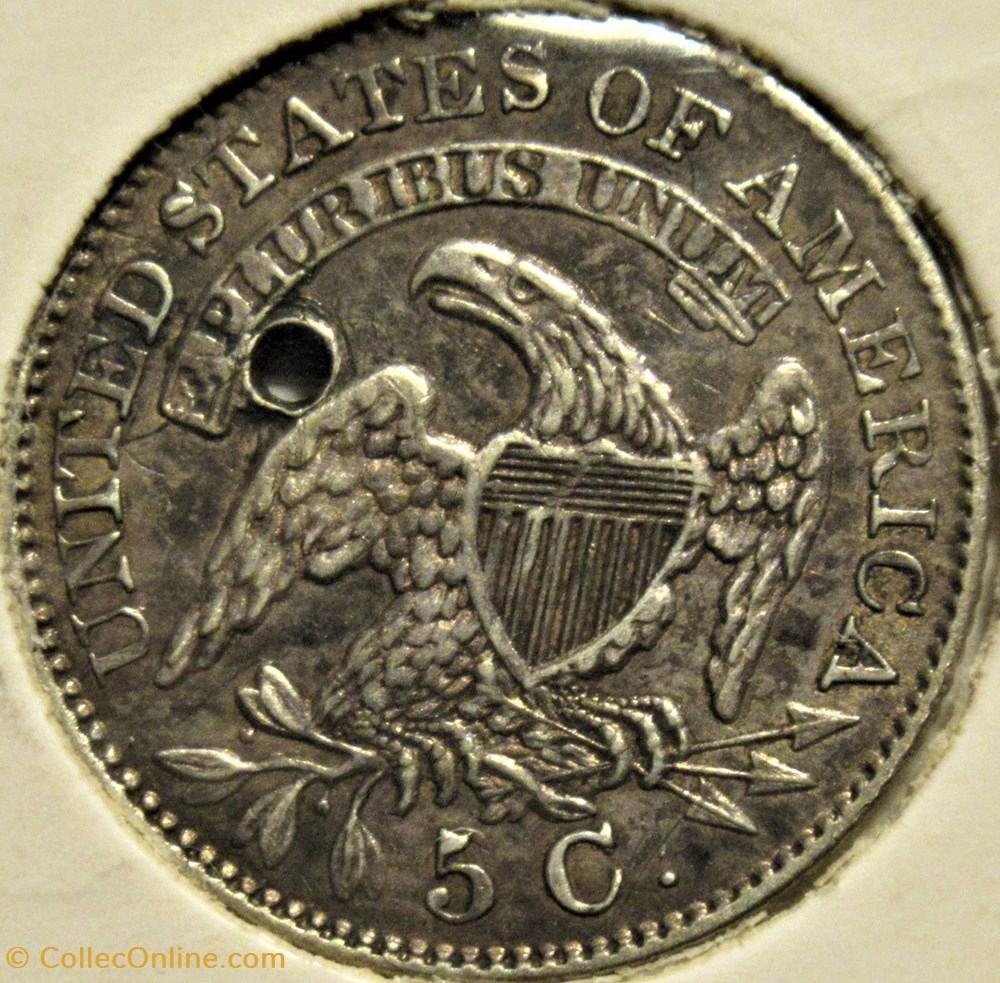 1833 Half Dime - 5 Cents 2 monnaies monde etats unis 1833 half dime 5 cents