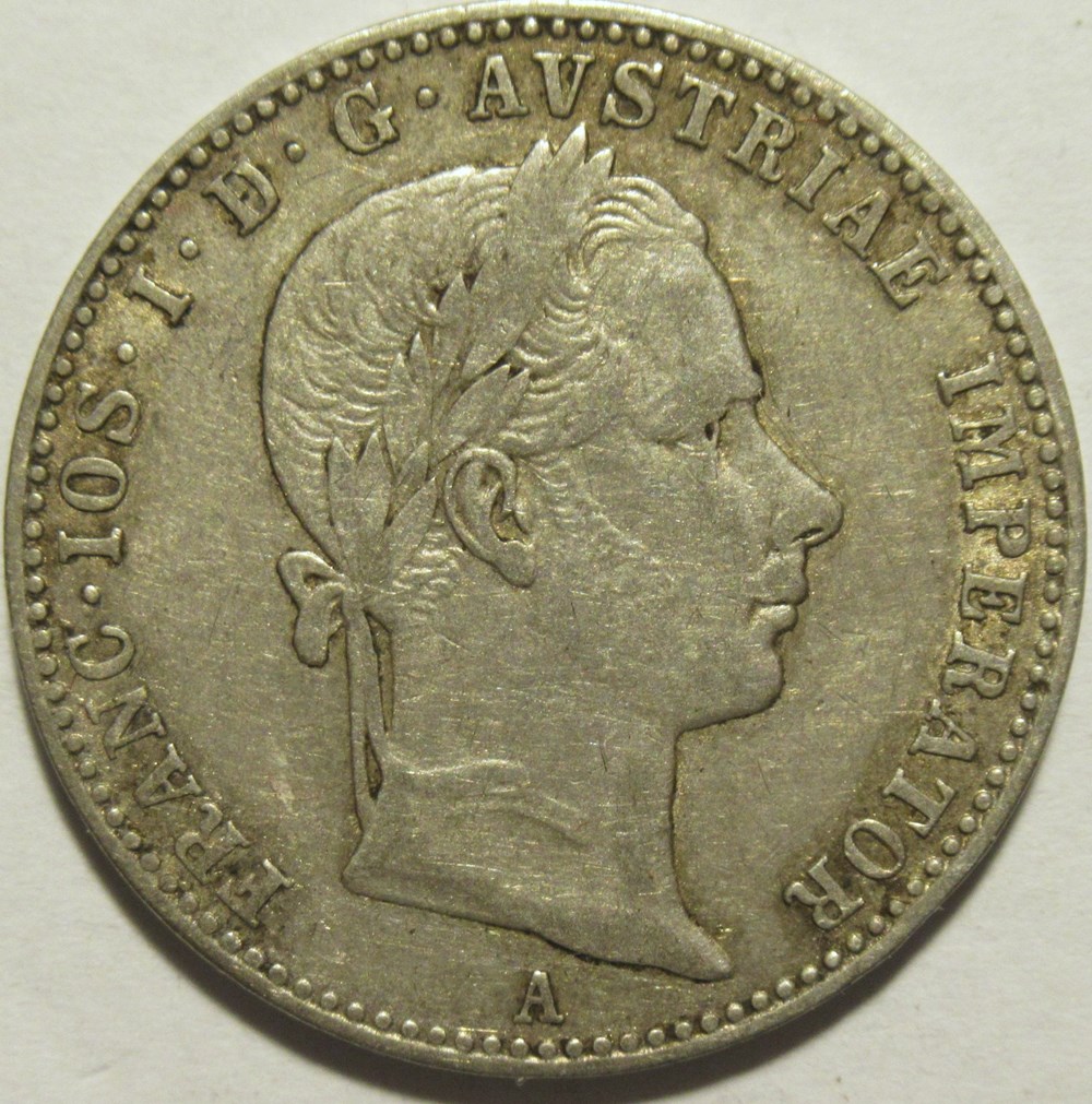 Franz Joseph I - 1/4 Florin 1858, Austrian Empire monnaies monde autriche franz joseph i 1 4 florin 1858 austrian empire