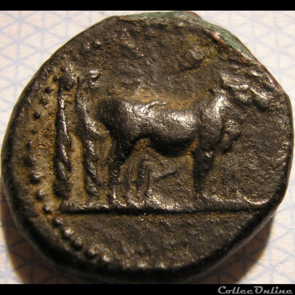 Claudius - Philippi, Macedonia, Æ16 - AD. 41-54 3 monnaie antique av jc ap romaine provinciale claudius philippi macedonia 16 ad 41 54