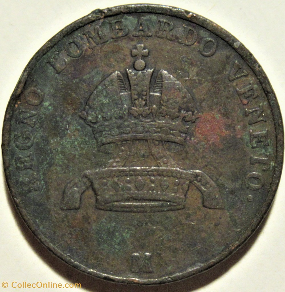 1849 Regno Lombardo-Veneto, 5 Centesimi Milano - Francesco Giuseppe I d'Austria 2 monnaies monde italie 1849 regno lombardo veneto 5 centesimi milano francesco giuseppe i austria
