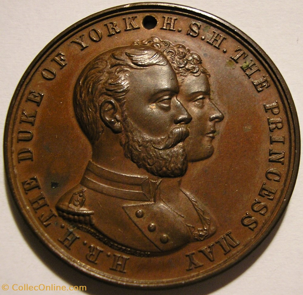 monnaie jeton mereaux george may 1893 marriage medallion uk