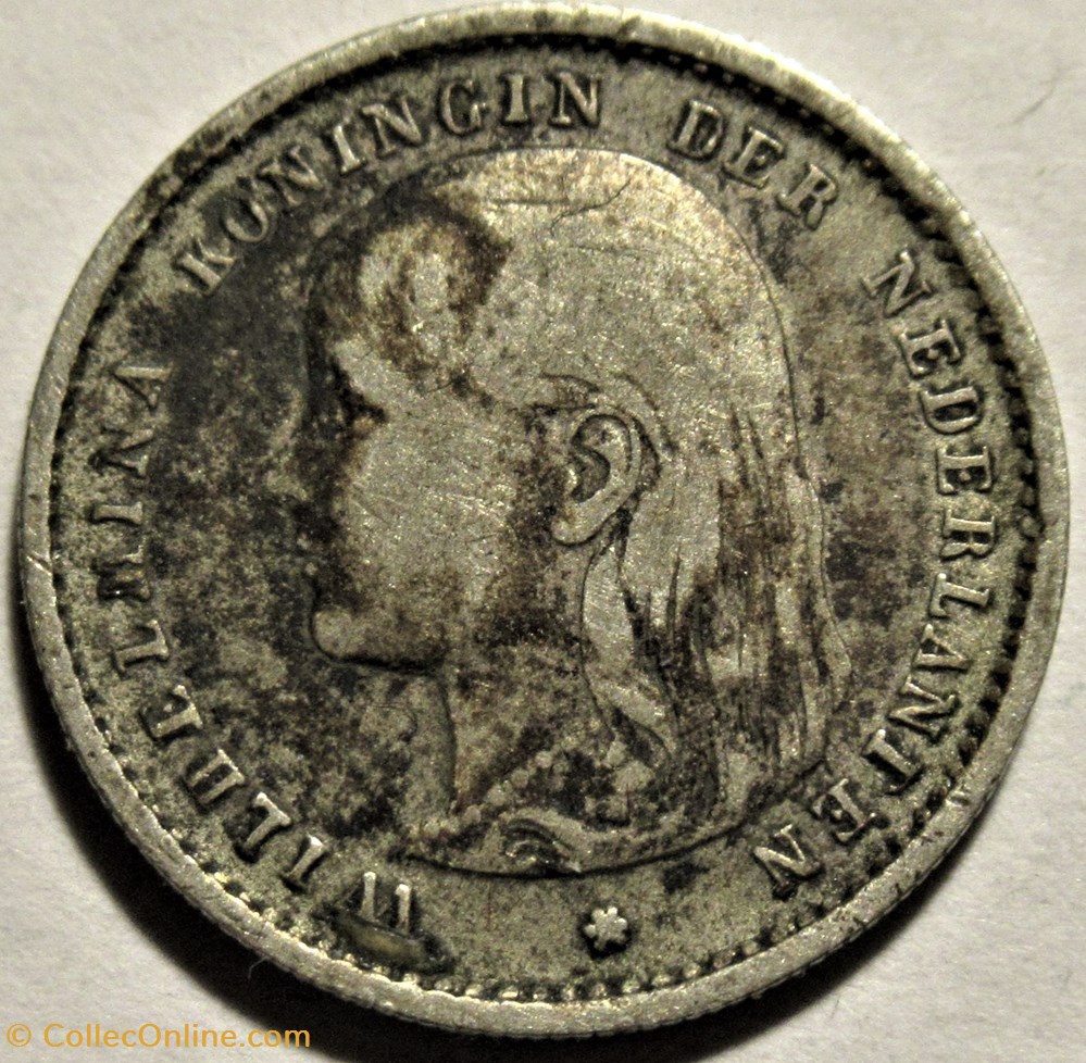 Wilhelmina of Nederland - 10 Cents 1896 2 monnaies monde pays bas wilhelmina of nederland 10 cents 1896