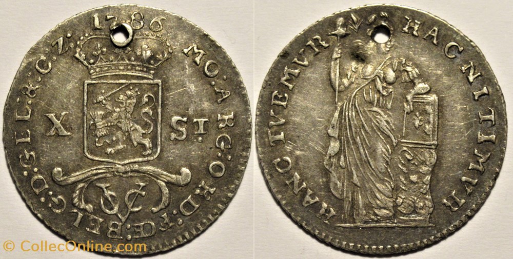 Dutch Republic - 10 Stuivers 1786, East Indies monnaies monde pays bas dutch republic 10 stuivers 1786 east indies