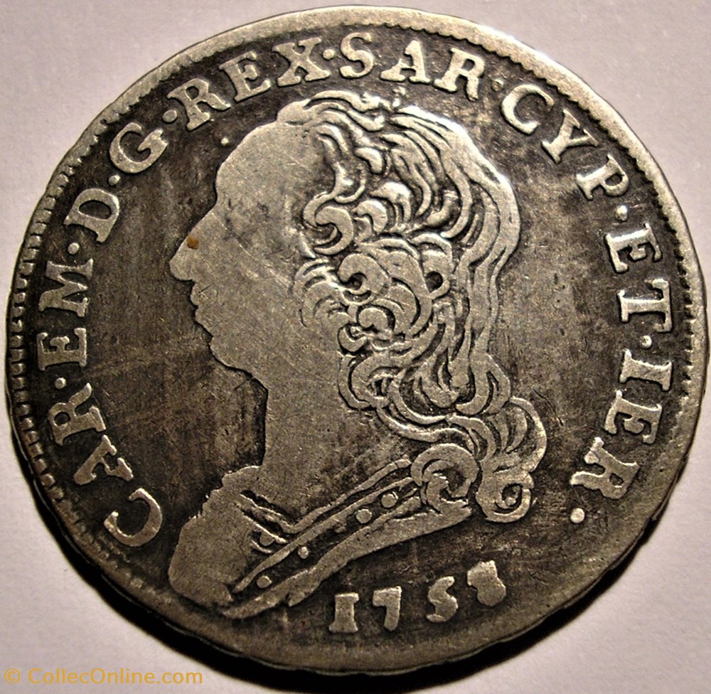 1758 Royaume de Sardaigne, 1/4 Scudo - Charles-Emmanuel III monnaies monde italie 1758 royaume de sardaigne 1 4 scudo charles emmanuel iii