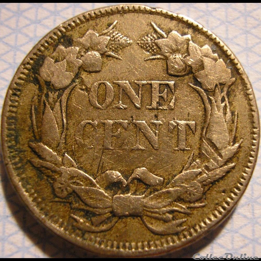 1858 Cent One (ex.3) monnaie monde etat uni 1858 cent one ex 3