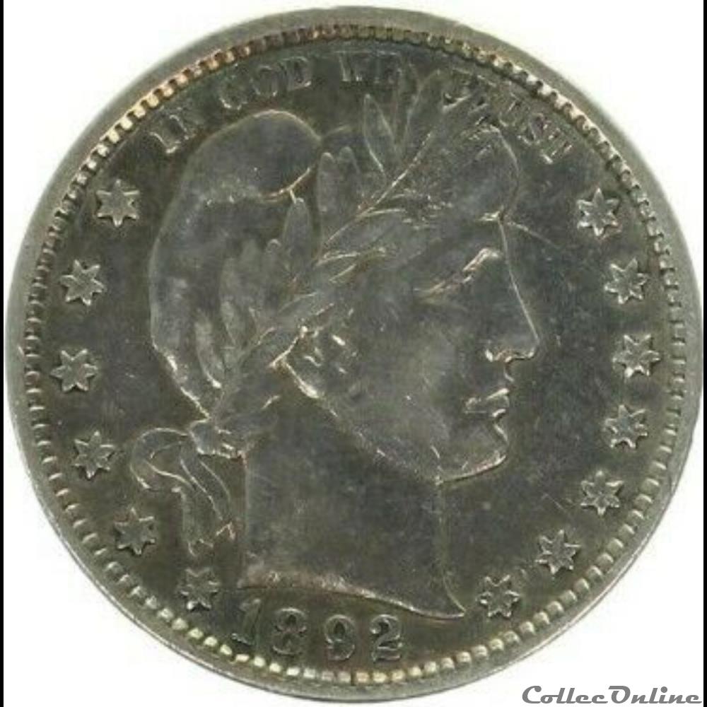 monnaie monde etat uni 1892 quarter dollar