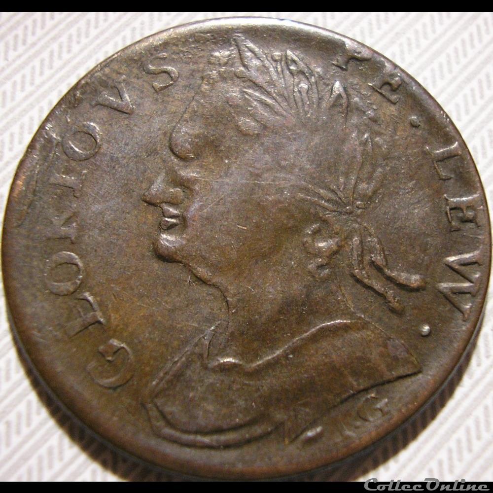 ca. 1771-97 Edward Pellew - HalfPenny, No Regal monnaie monde royaume uni ca 1771 97 edward pellew halfpenny no regal