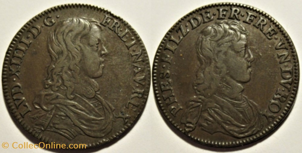 monnaies jetons mereaux louis xiv philippe orleans c 1645 jeton frere du roi