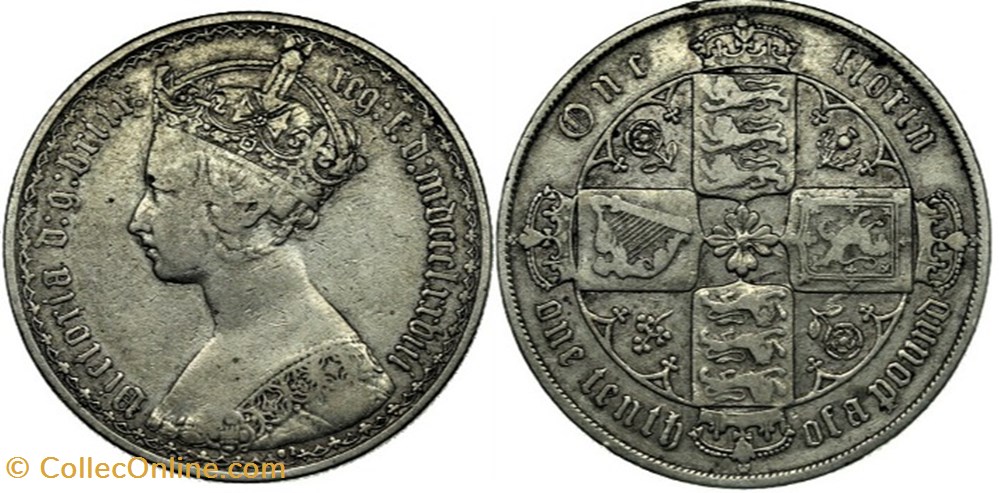 monnaies monde royaume uni victoria one florin 1878 kingdom of great britain