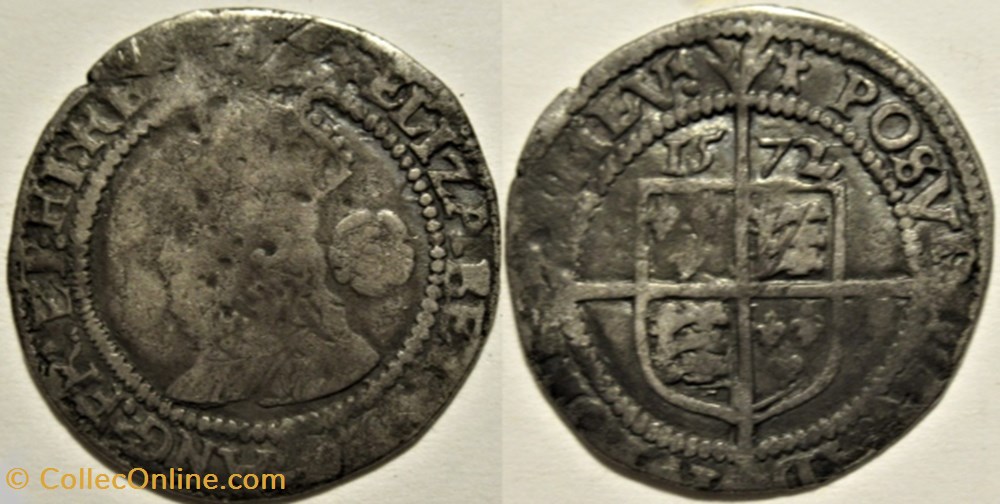 Elizabeth I Tudor - Three Pence 1572 - Kingdom of England monnaies europe medievale royaume angleterre elizabeth i tudor three pence 1572 kingdom of england